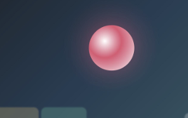 21A. Theme 5 Sound Instrument Performance. Simple Note Colors study with a glowing red note form above a dark stage.